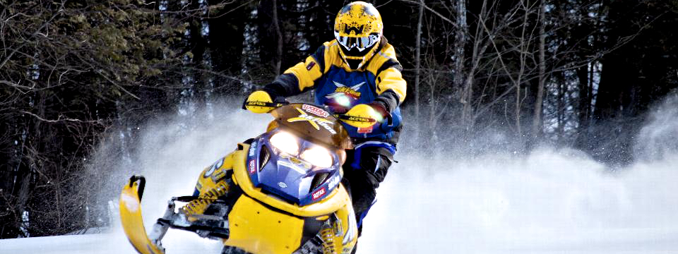 Man on a snowmachine